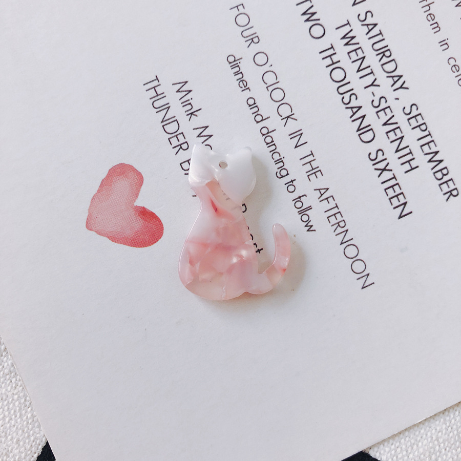 Diyアクセサリー子猫アクリル酢酸手作りアクセサリーイヤリングイヤリングイヤリングペンダントペンダントアクセサリー