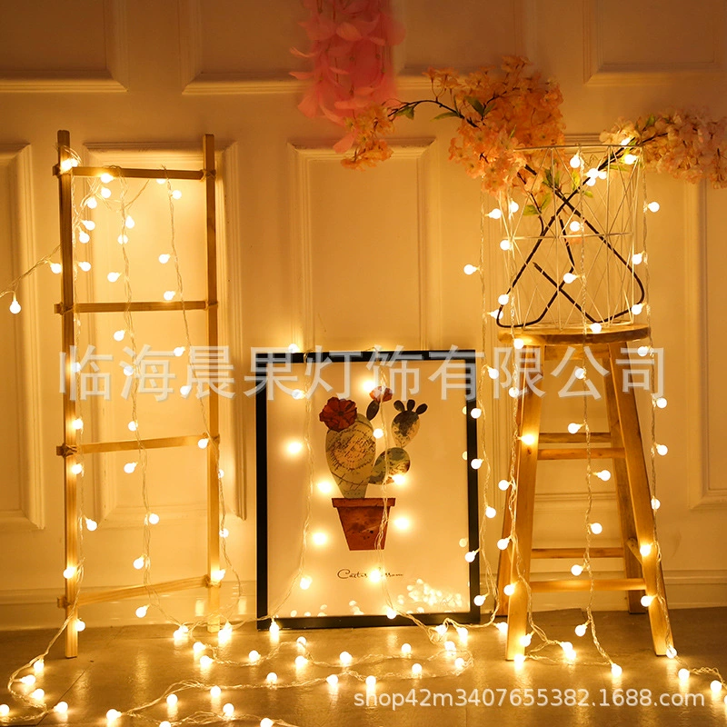 Фабрика прямой светодиодный шар маленькая световая Гирлянда праздник Рождество свадьба украшение световая гирлянда пятиконечная звезда световая гирлянда