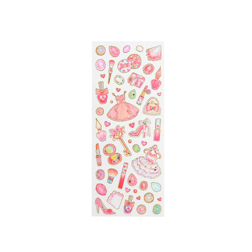 Korean version of cute stickers, bronzing transparent DIY diary materials, decorative stickers, children's stickers, creative wholesale