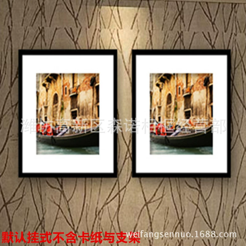 Фоторамка из цельного дерева 7 дюймов 4 открытых 8KA2A3a4 деревянная фоторамка фотостена оптовая гравировка шелкография