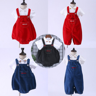miki Japanese Children's Wear Children's Pants Fashionable Brand Men's and Women's Frog Trousers Solid Color Open Strap Shorts