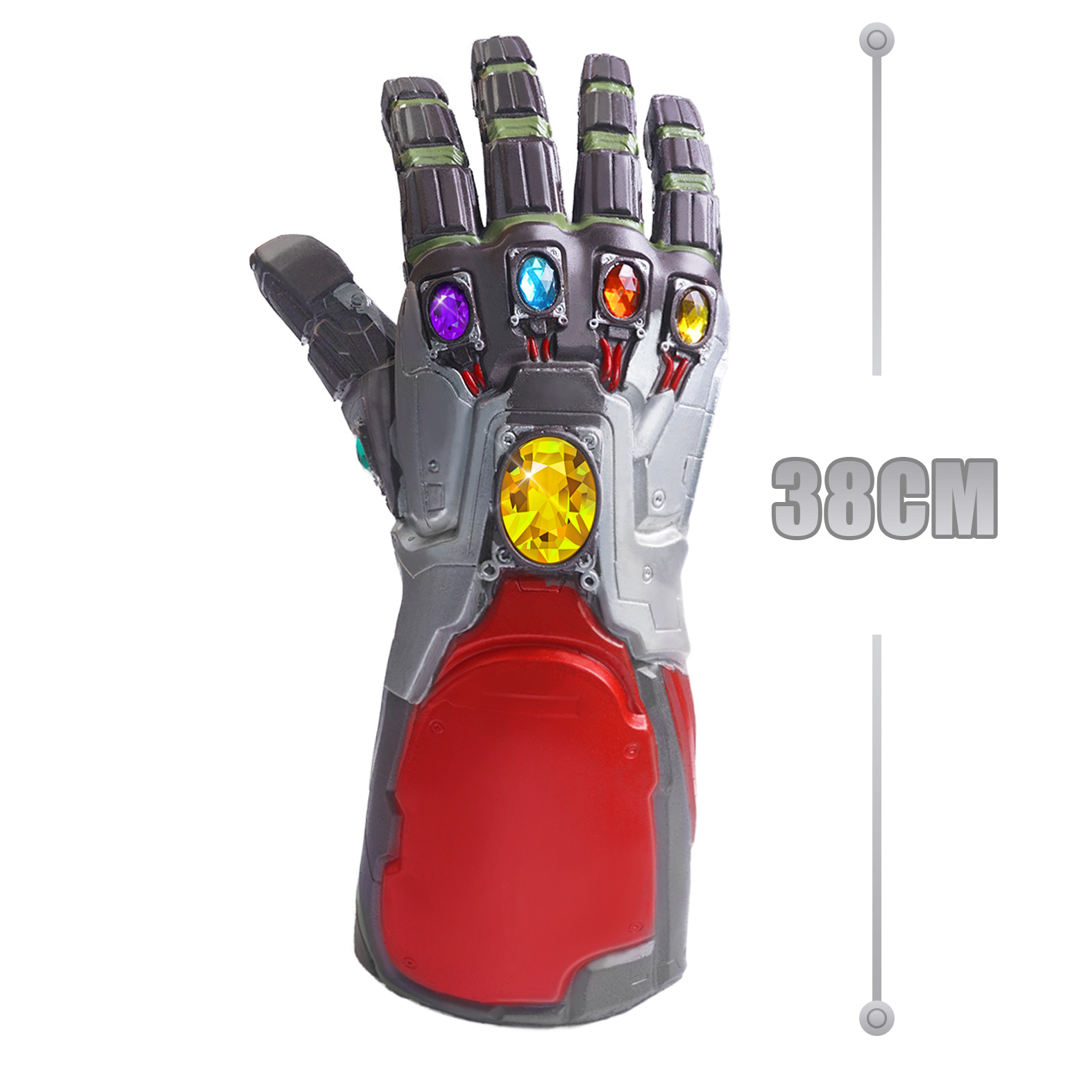 Guantes de Iron Man de Avengers 4 Endgame del fabricante original, 1:1 Thanos Infinity, con efectos especiales de iluminación