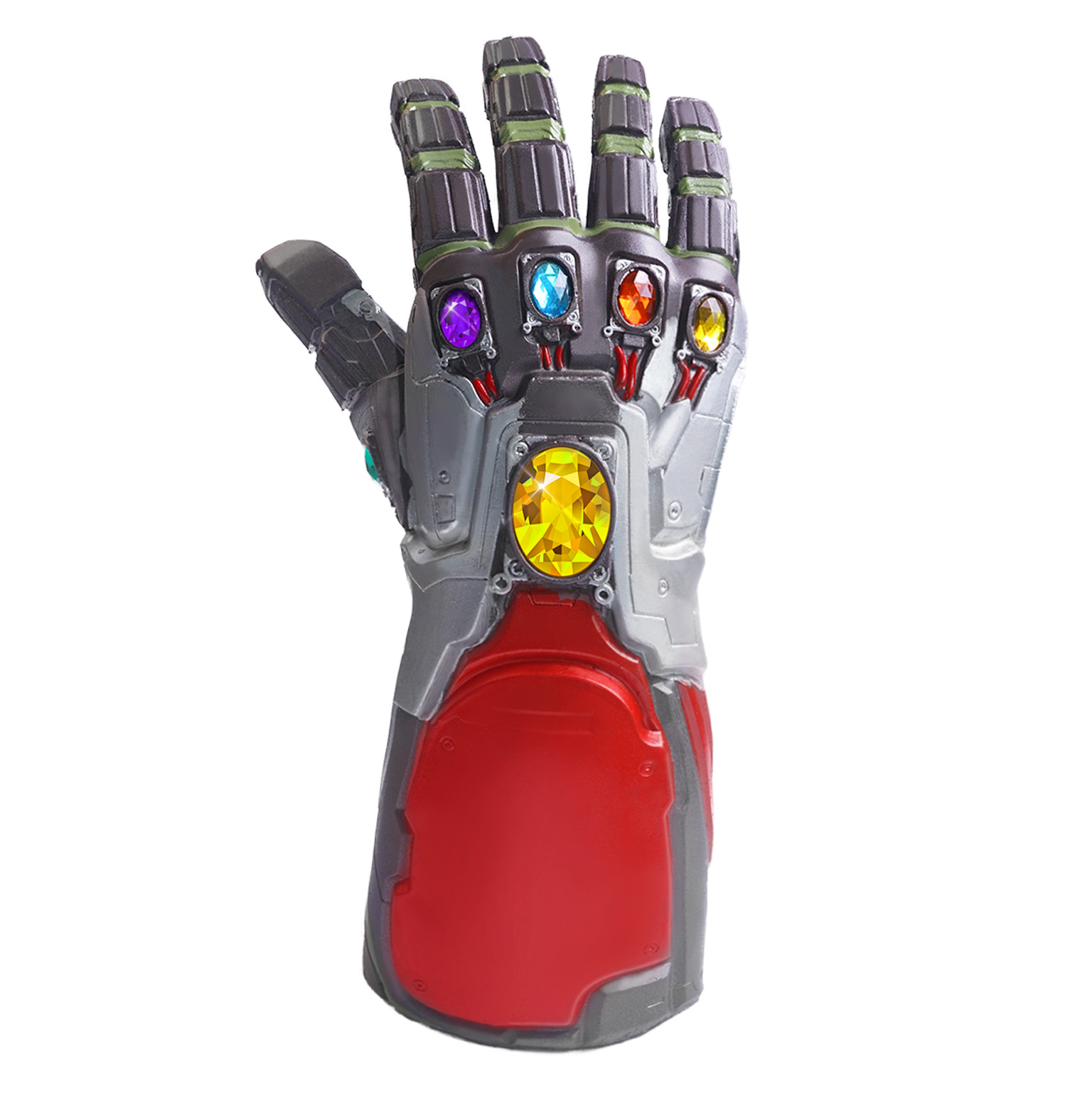Guantes de Iron Man de Avengers 4 Endgame del fabricante original, 1:1 Thanos Infinity, con efectos especiales de iluminación
