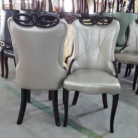 厂家生产 韩式实木餐椅 酒店会客厅PU皮木椅子 电动餐桌豪华餐椅