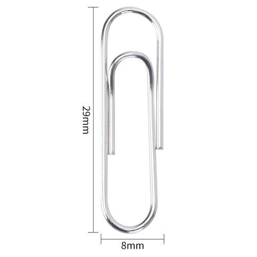 Wholesale Deli 0018 silver metal paper clips financial supplies office supplies 100 pieces/box