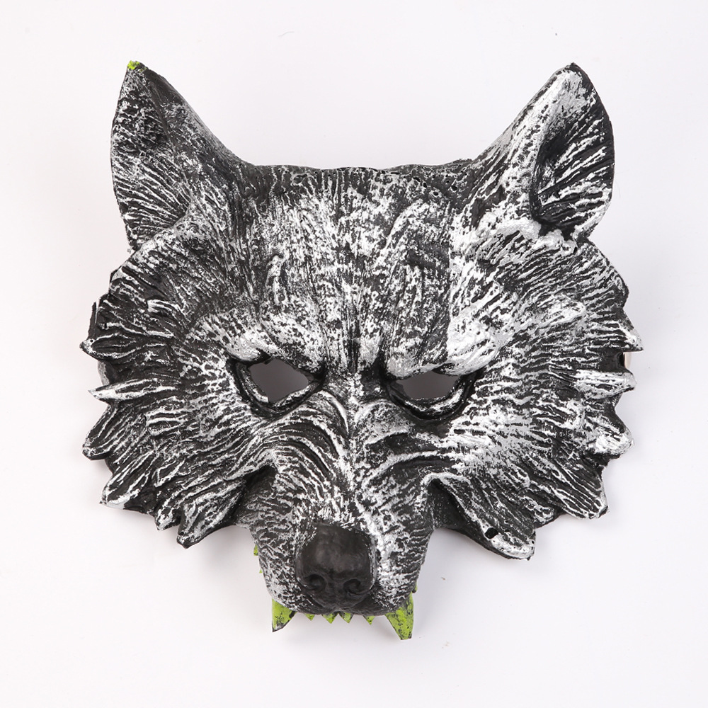 Nueva máscara de lobo Halloween decoración máscara de hombre lobo fiesta fantasma disfraz de baile máscara de cabeza de lobo