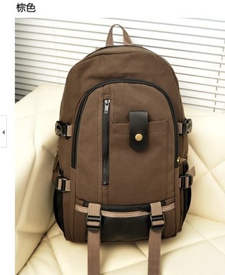 Directo de fábrica casual Deportes hombres mochila de lona mochila de estudiante de secundaria mochila de viaje al aire libre