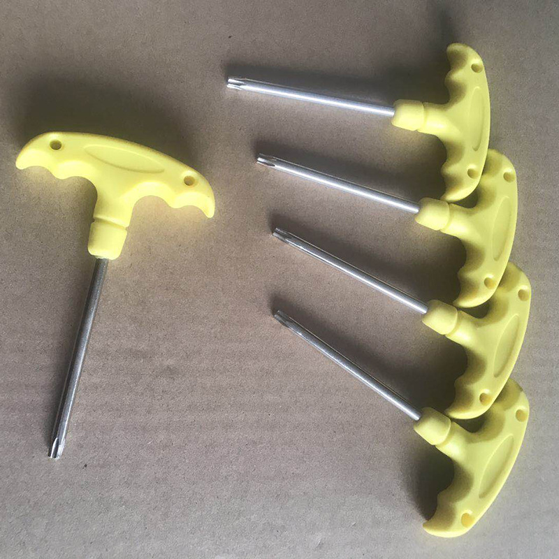 自行车修理工具 内六角扳手 塑胶柄T型花型内六角 厂家批发