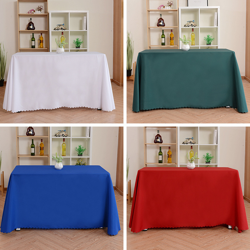Hotel tablecloth solid color plain weave Zhu Wen advertising tablecloth IBM tablecloth rectangular table tablecloth banquet meeting table skirt Hotel tablecloth solid color plain weave Zhu Wen advertising tablecloth IBM tablecloth rectangular table tablecloth banquet meeting table skirt