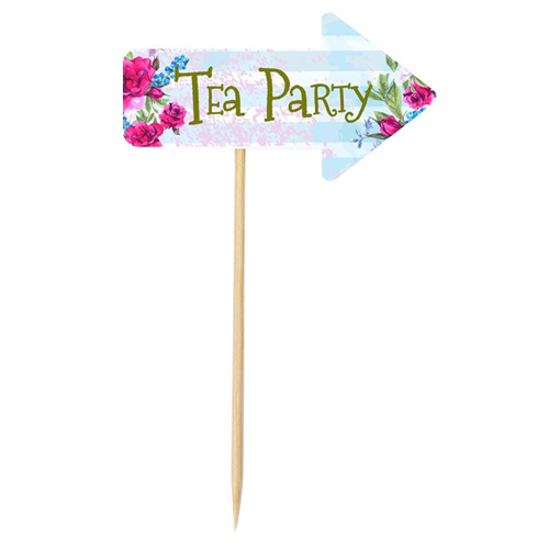 Amazon Venta caliente tarde té pastel Tarjeta de inserción paja postre Mesa decoración del partido