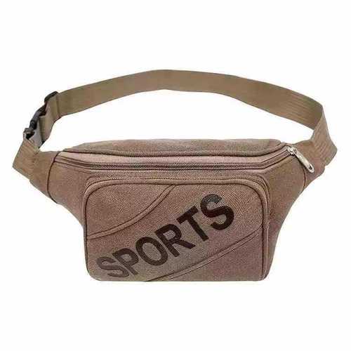 Factory Direct Sale Multifunctional Money Waist Bag Canvas Anti-Theft Money Bag Men's Outdoor Crossbody Casual Sports Waist Bag