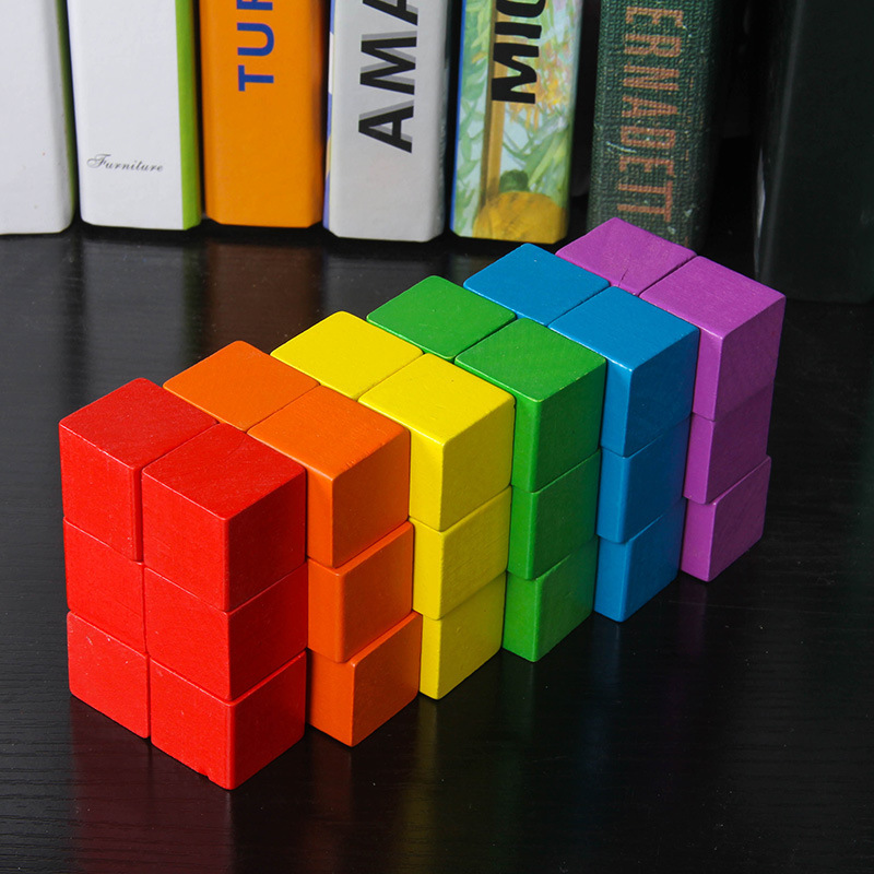 3cm Wooden Cube Building Blocks Primary School Mathematics Teaching Aids Kindergarten Square Wooden Square Factory Outlet