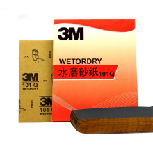 3M 101Q汽车漆面高效抛光塑型水砂纸干湿两用不掉砂耐用金相砂纸