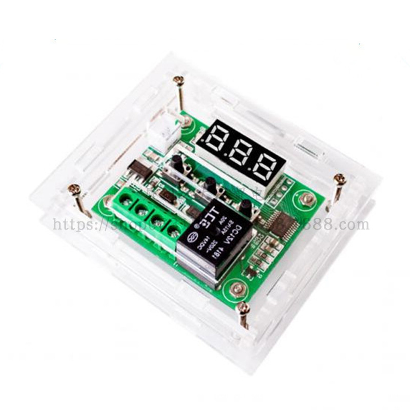 XH-W1209数显温控器/控温开关微型温控板/温度控制器带亚克力外壳