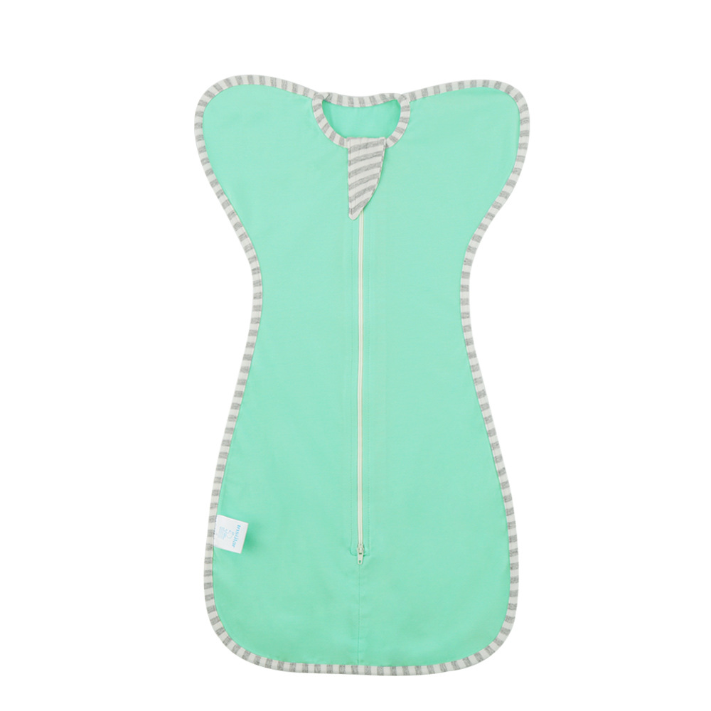 Yinmei Four Seasons bebé anti-shock swaddling toalla bebé Algodón puro elástico swaddling toalla saco de dormir manga desmontable transfronteriza