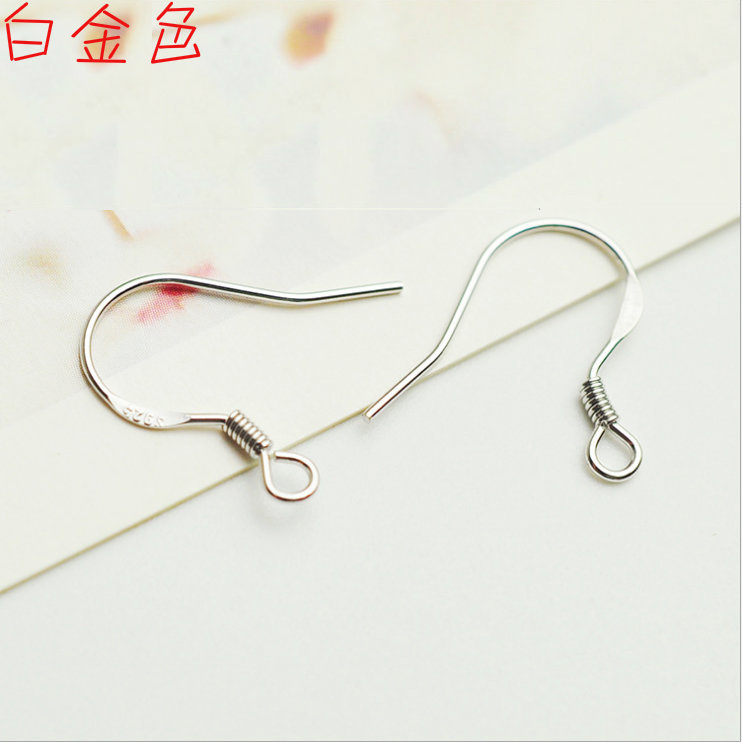 925 plata esterlina gancho de oreja personalizado pendientes antideslizantes gancho de oreja hebilla accesorios de joyería DIY accesorios de plata fábrica al por mayor