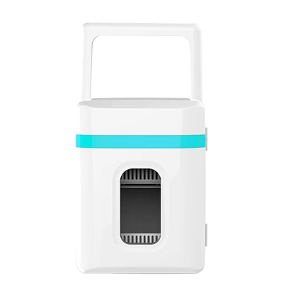Car Appliances Mini Car Refrigerator Dual-Use for Home and Car 10L Cooling and Heating Box 12/220V Universal Car Refrigerator (Soyuducular) - blue-bar