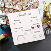 Universal earrings, set, zirconium from pearl, silver needle, Korean style, silver 925 sample