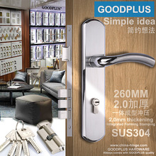 GOODPLUS固得加 纯304不锈钢门锁260MM长85系列8560锁体大葫芦