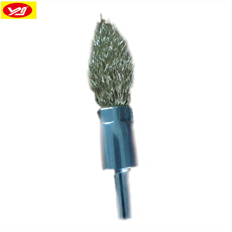 16*6mm 椭圆型钢丝笔刷 尖头 除锈刷   不锈钢抛光刷 钢丝笔形刷