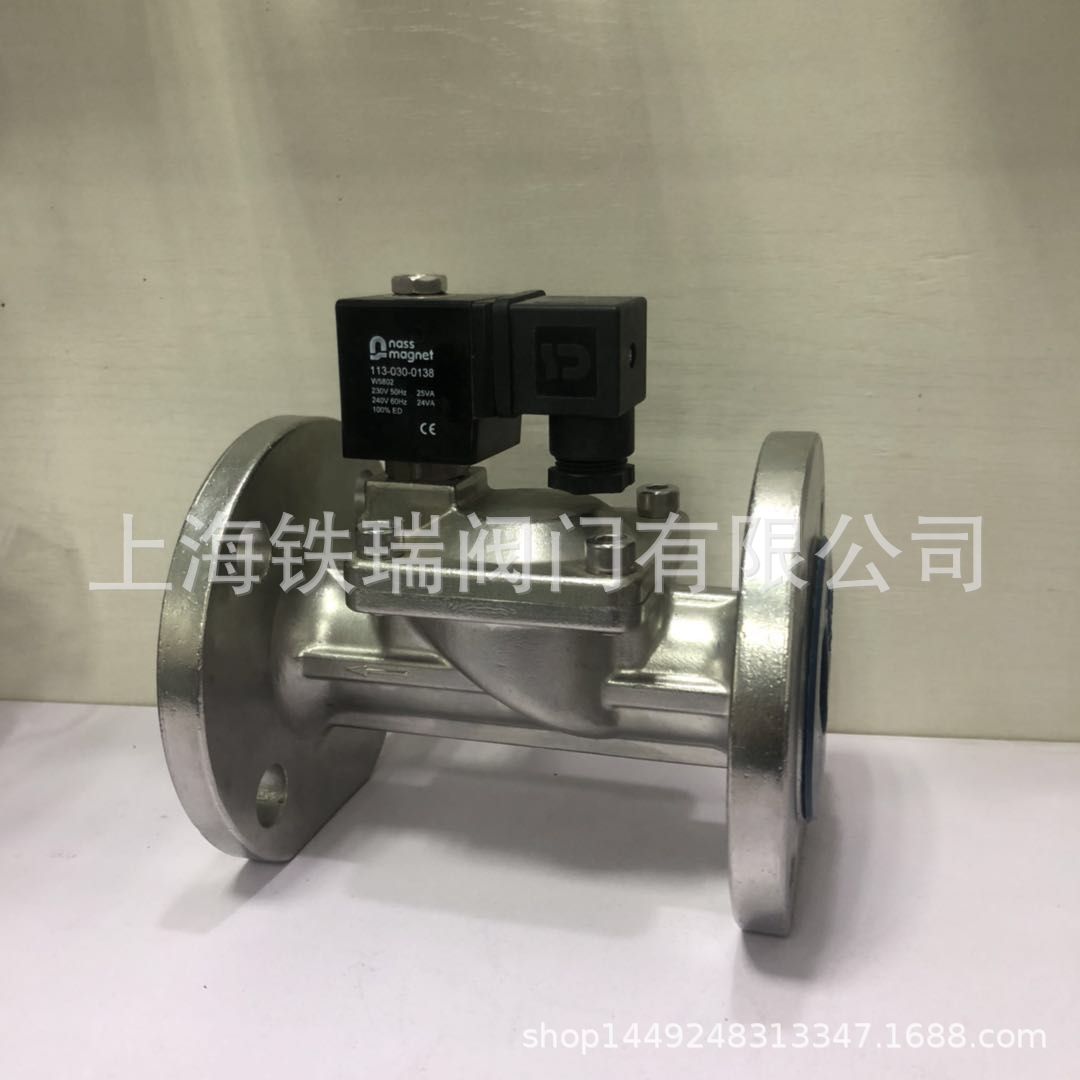 厂家直销常闭304法兰不锈钢法兰电磁阀消防进口线圈耐压1.6mPa