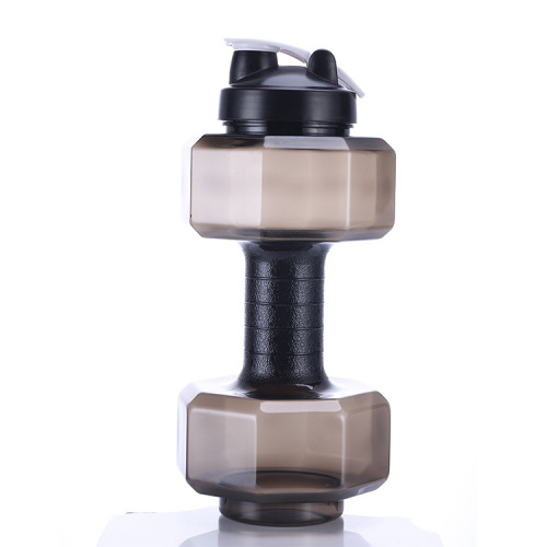 Plastic dumbbell water cup gym large capacity sports water bottle small gift cup not for hot water LOGO can be added