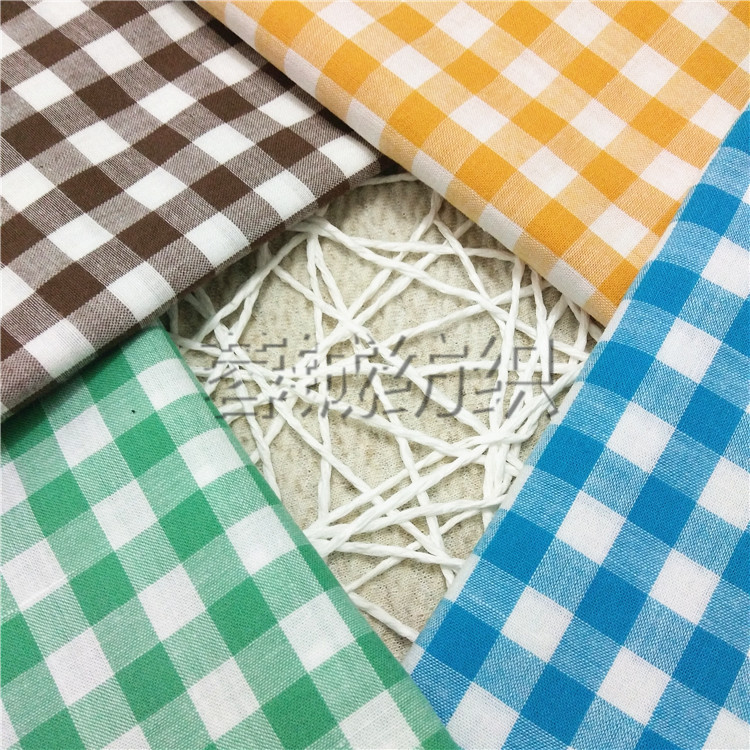 格子布全棉 32支格子布衬衫格子棉面料 西装连衣裙格子面料色织布