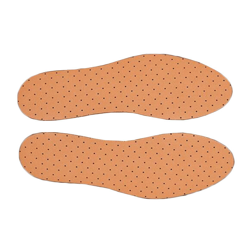 En stock suministro de ocio de absorción de golpes transpirable almohadilla de cuero suave Plantilla de látex Plantilla de cuero suave