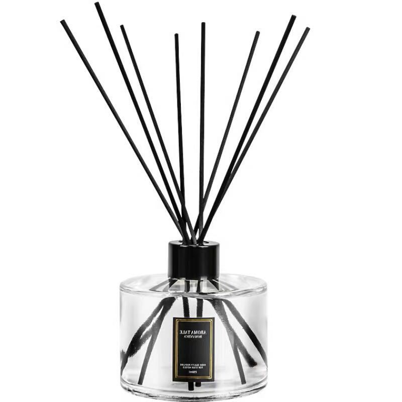 批发精油无火香薰挥发液玻璃瓶100ml120ml200ml圆柱形玻璃瓶厚底