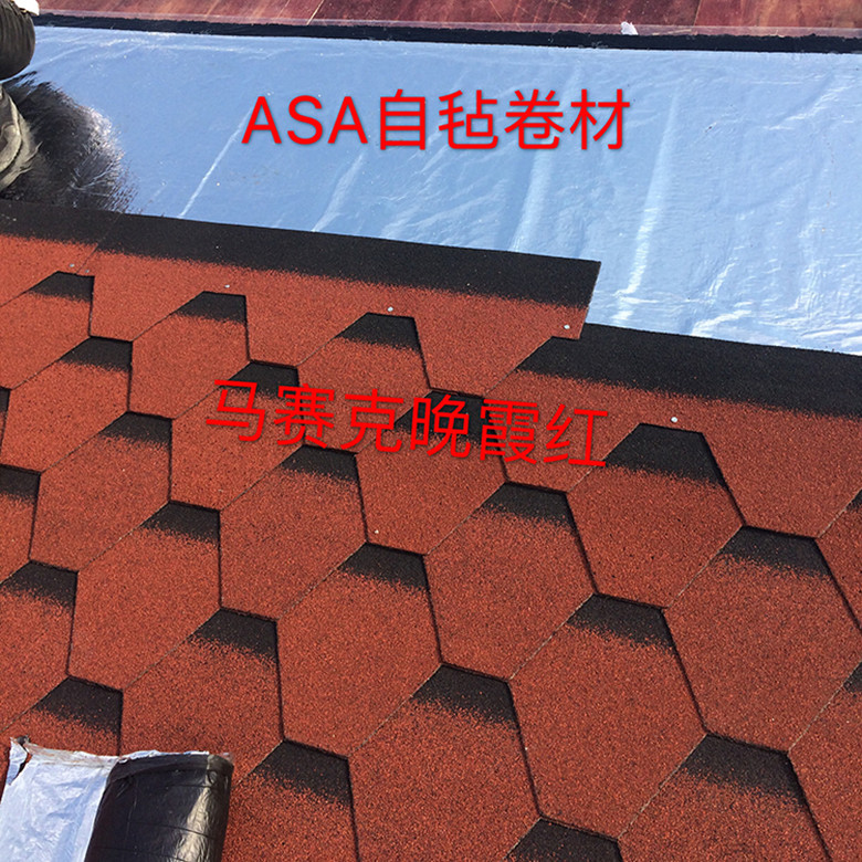 生产供应别墅多彩玻纤瓦  沥青瓦 油毡瓦 屋面瓦杭州博强建材