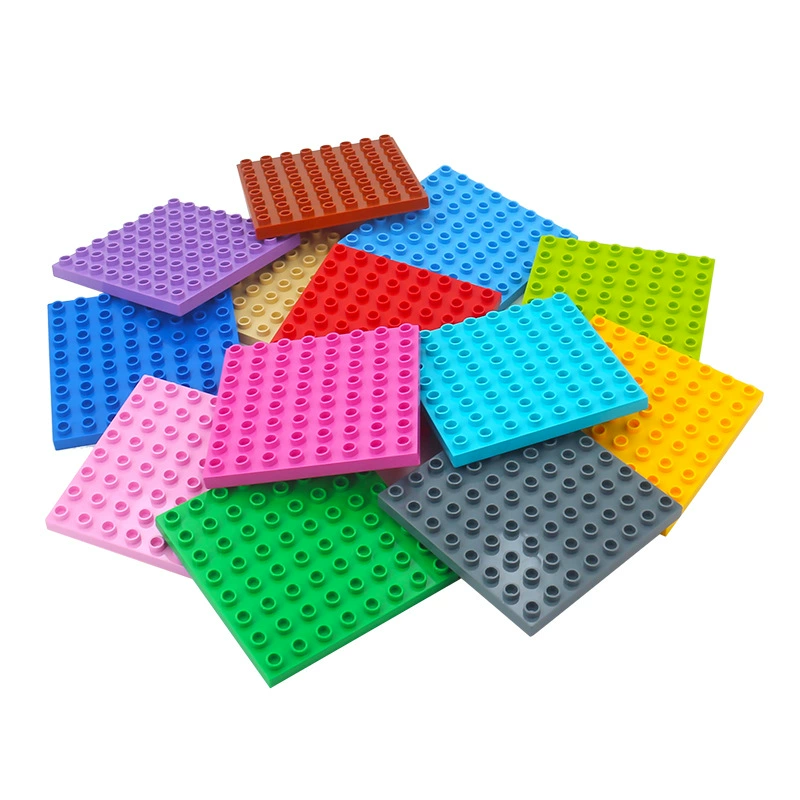 Double-sided constructor, bottom plate, plastic toy with accessories, wholesale, 8pcs