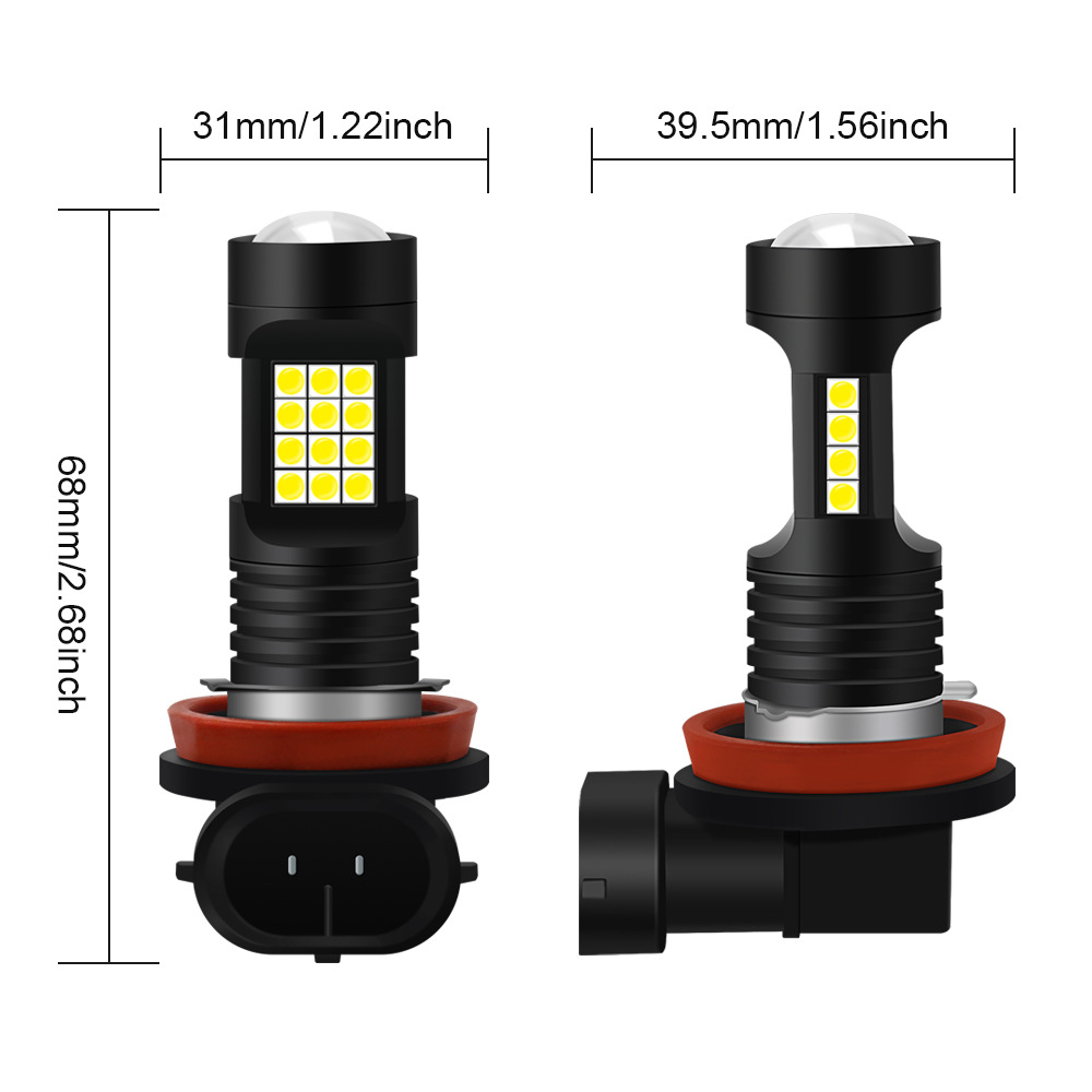 Directo de fábrica nueva lámpara de la niebla del coche LED H8 36SMD 3030 Spotlight H11 lámpara de modificación de la lente