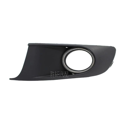 Applicable to Volkswagen Touran Kaidi 11-15 fog lamp frame fog lamp cover front bar left and right lower net fog lamp grille cover plate (Light frame) - hole-with-bright-ring-driving-left-side