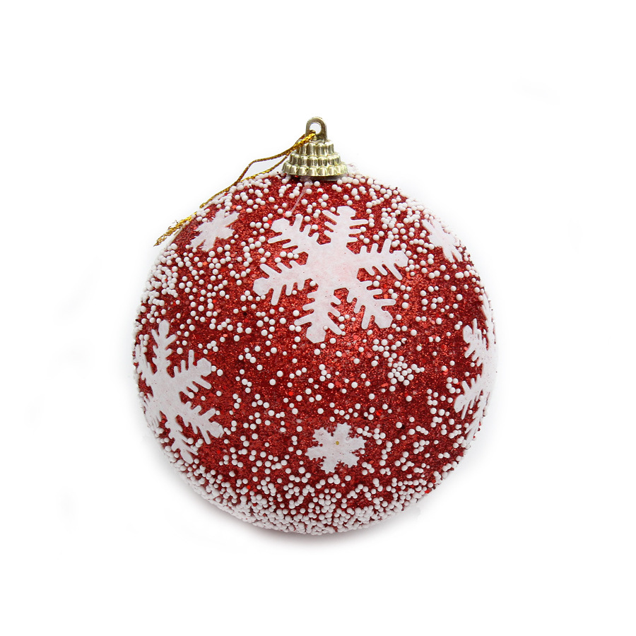 6cm8cm10cm espuma de copo de nieve BOLA DE Navidad decoración de Navidad suministros colgante decoración del árbol de Navidad Bola de gama alta