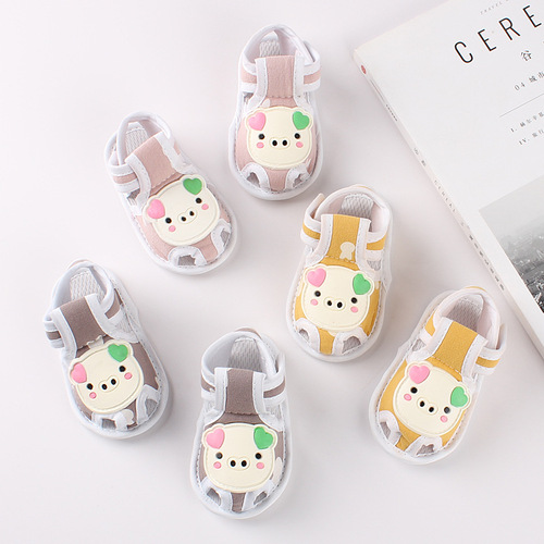 Baby sandals summer new cartoon first step shoes little pig soft sole baby learning to walk children's shoes batch 140