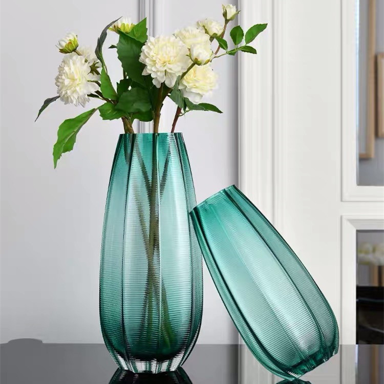Nordic Fresh Living Room Dining Table Hydroponic Plant Flower Thickened Transparent Glass Vase Glass Vase Ornaments