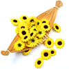 Sunflower head simulation flower DIY handmade accessories chrysanthemum head small flowers home decoration