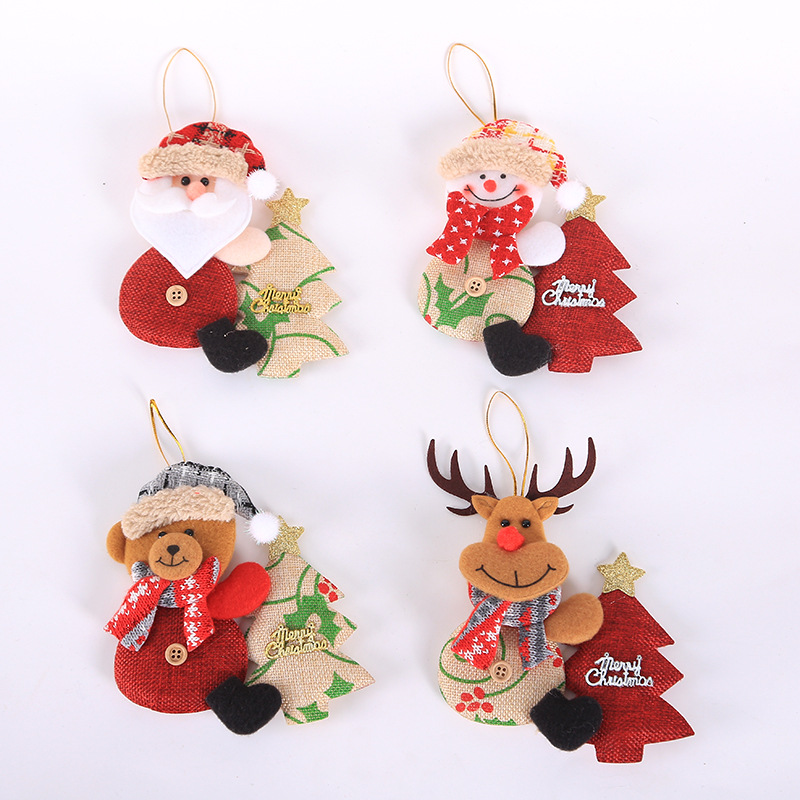 クリスマス装飾品創意公仔ストラップデパートシーン配置道具クリスマスツリー装飾部品卸売り