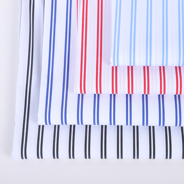 织布厂供应条纹布条子衬衫面料 女士连衣裙时装布现货 8319系列