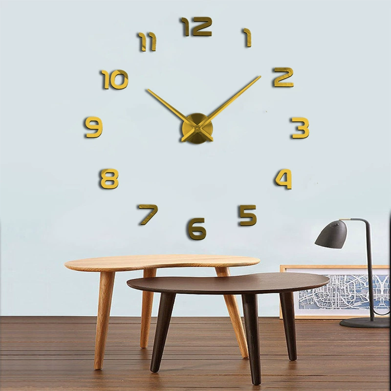 Big acrylic creative three dimensional pocket watch on wall, simple and elegant design