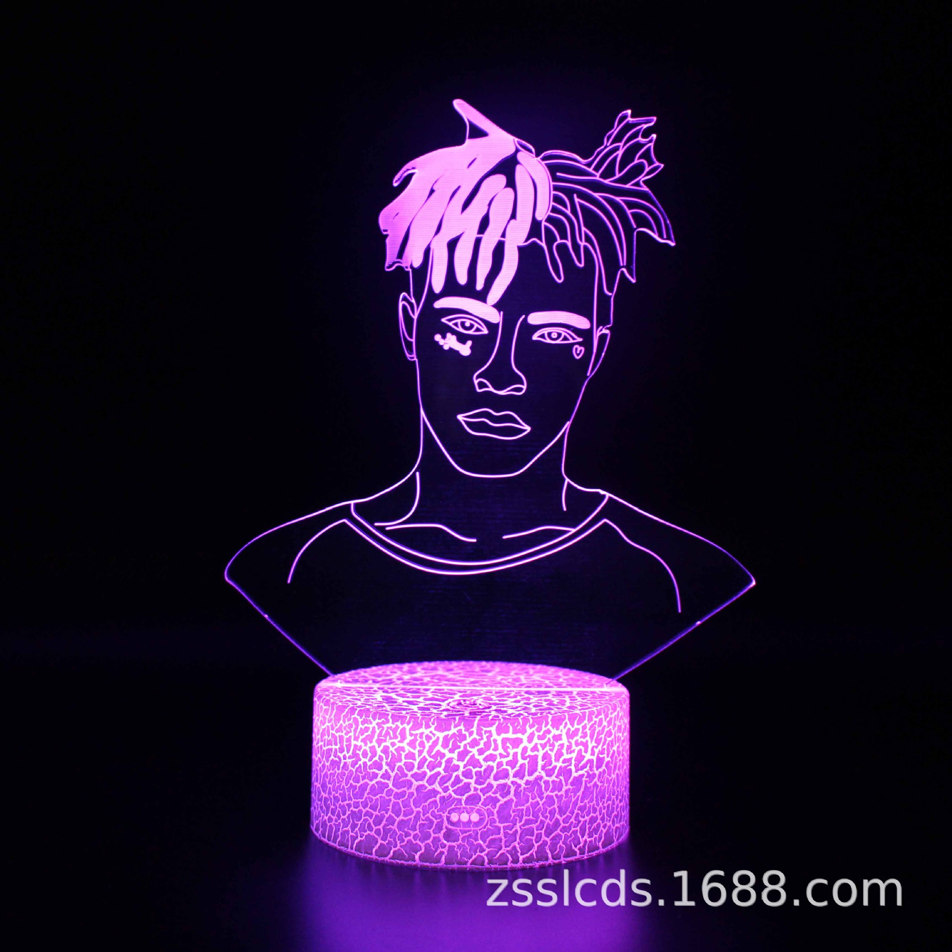 Comercio electrónico transfronterizo Venta caliente Jackson cantante de música Serie 3D luz de la noche colorida lámpara de mesa táctil regalo creativo Luz