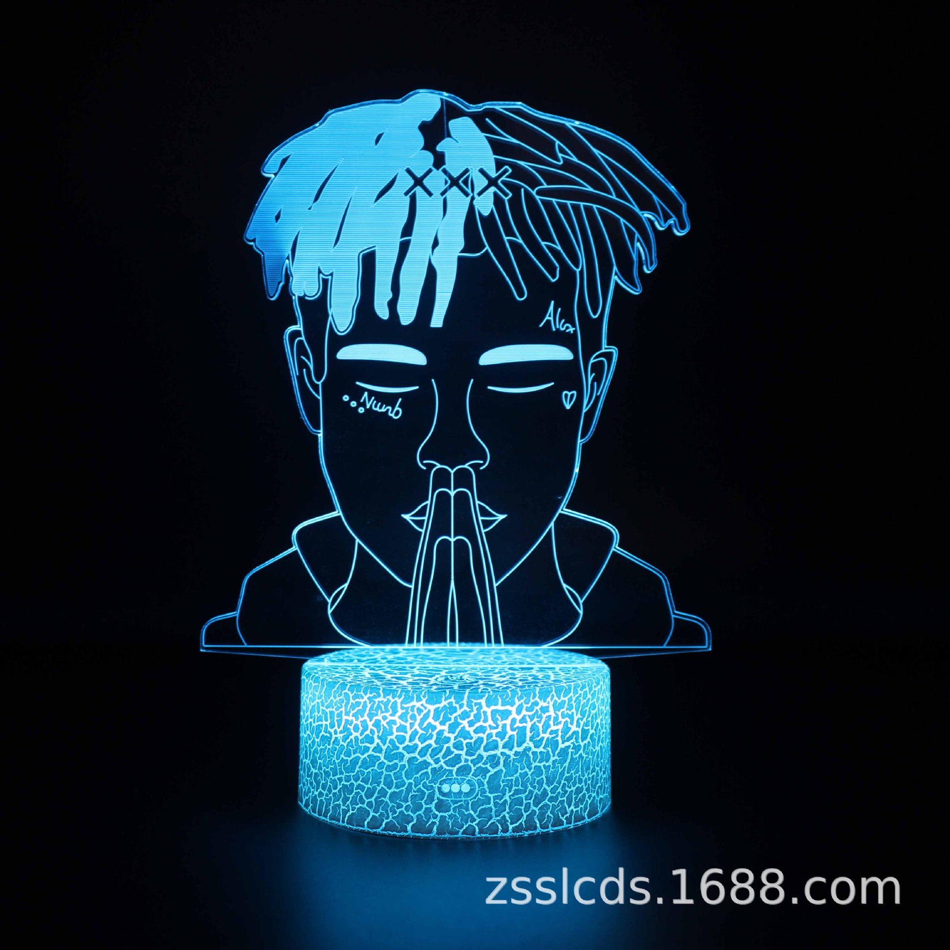 Comercio electrónico transfronterizo Venta caliente Jackson cantante de música Serie 3D luz de la noche colorida lámpara de mesa táctil regalo creativo Luz