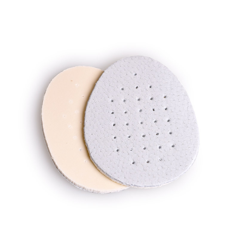 En stock plantilla al por mayor de cuero genuino frente media almohadilla de tamaño medio almohadilla frontal almohadilla de Palma almohadilla absorbente de sudor plantilla anti-dolor suave de las mujeres sola plantilla