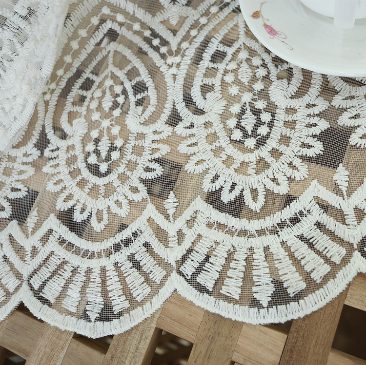 苏绣窗纱亮丝网格白色客厅卧室百搭欧式亚马逊速卖通成品加工