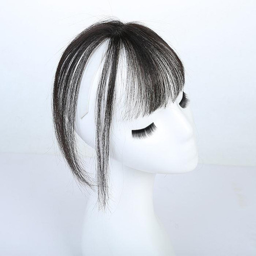 3D air bangs wig for women, fluffy middle-parted bangs, same style internet celebrity bangs wig piece, head replacement piece