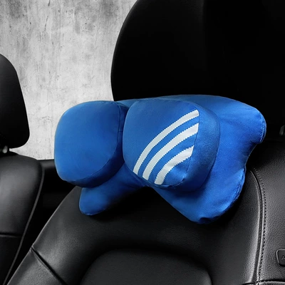Boy Chao Brand Sports Gemini Pillow Car Headrest Car Pillow Neck Pillow Car Waist Cushion Maihe Headrest (Headrest) - adi-blue-headrest-single