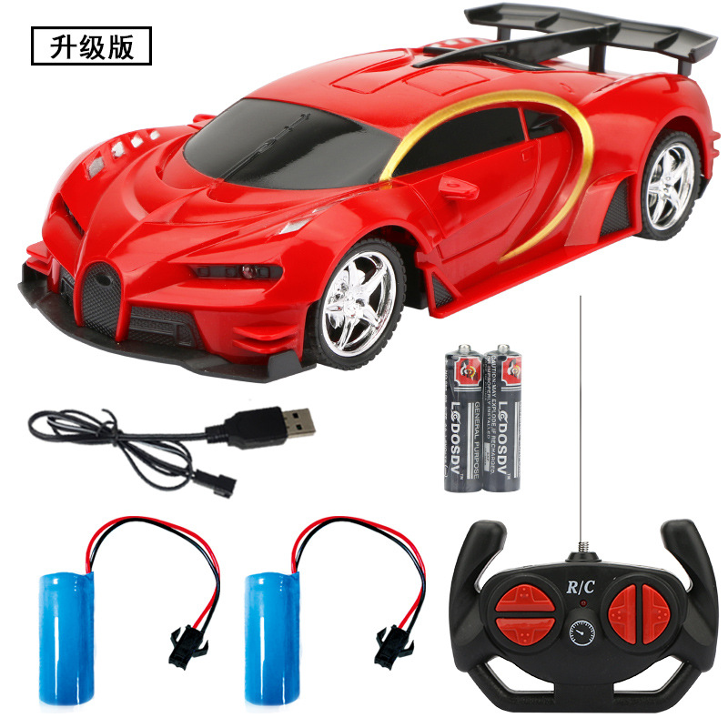 Coche de control remoto niño eléctrico juguete coche deportivo carga todoterreno jeep modelo de cuatro vías 1 18 simulación