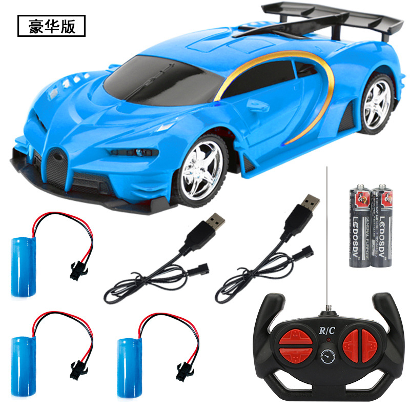 Coche de control remoto niño eléctrico juguete coche deportivo carga todoterreno jeep modelo de cuatro vías 1 18 simulación