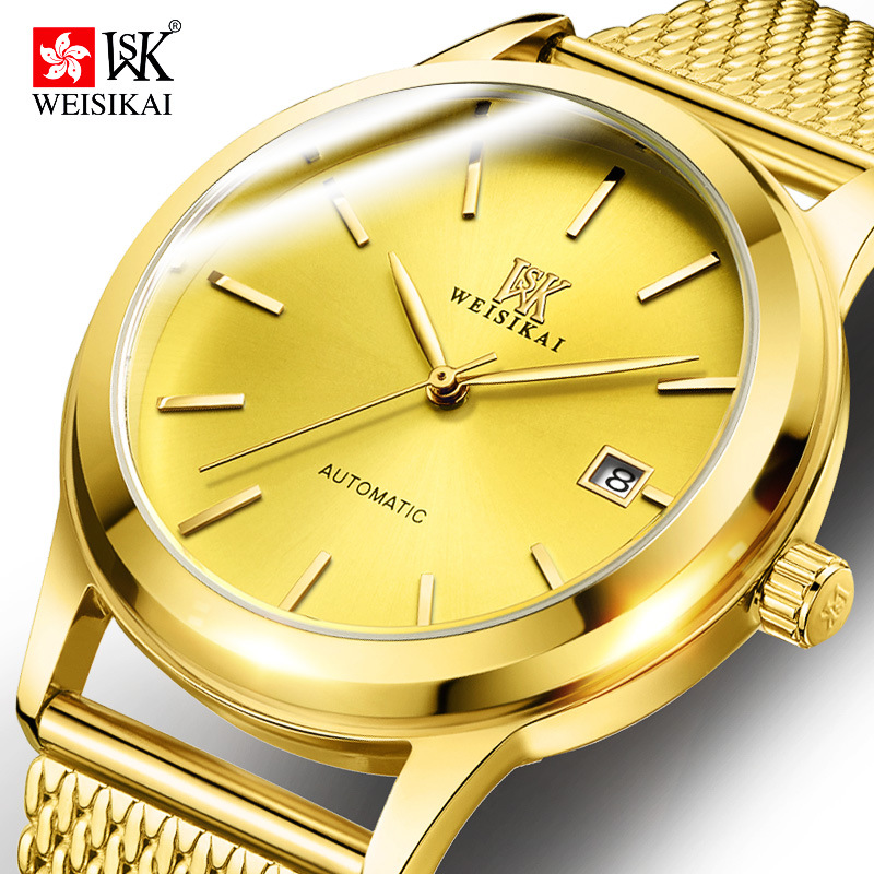 Swiss genuine goods [Weikai] high-end couple fashion waterproof women's watch mechanical watch men's annual hot