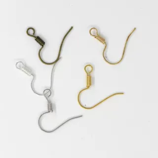 DIY饰品配件 铁质耳钩 无珠弹簧耳钩 优质耳钩 厂家直销 现货供应